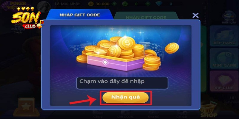Giftcode game bài SonClub là gì?
